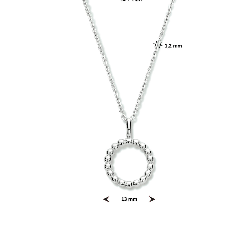 vDam Ketting Rondje 41cm + 4 Cm Zilver Gerhodineerd 1334308  41cm