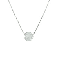 vDam Ketting Rondje Gediamanteerd 40 + 5 Cm Zilver Gerhodineerd 1330537