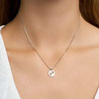 vDam Ketting Rondje Sterren 41cm + 5 Cm Zilver Gerhodineerd 1329956  41cm