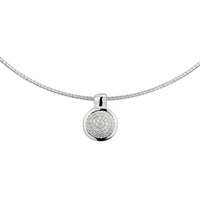 vDam Ketting Rondje Zirkonia 42 + 3 Cm Zilver Gerhodineerd 1327915