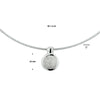 vDam Ketting Rondje Zirkonia 42cm + 3 Cm Zilver Gerhodineerd 1327915  42cm