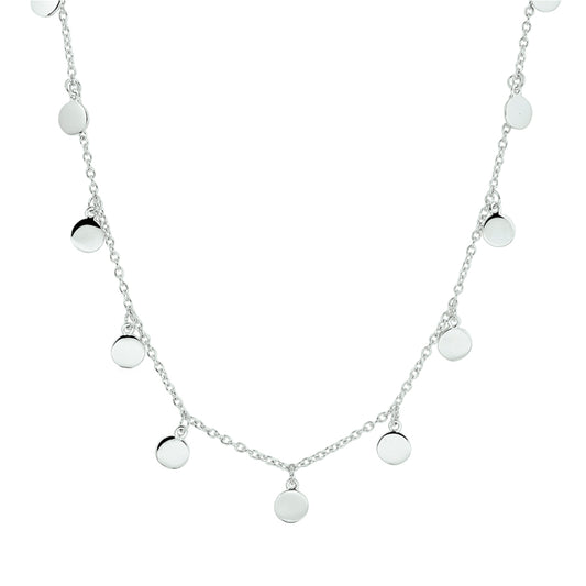 vDam Ketting Rondjes 41 + 4 Cm Zilver Gerhodineerd 1328403