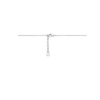 vDam Ketting Saffier Zirkonia 41cm - 43 - 45 Cm Zilver Gerhodineerd 1341cm443  41cm