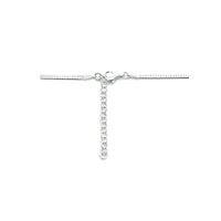 vDam Ketting Slang Plat 2,0 Mm Zilver Gerhodineerd 1333994  40cm