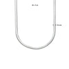 vDam Ketting Slang Plat 3,5 Mm 40cm + 5 Cm Zilver Gerhodineerd 1333851  40cm