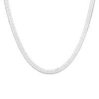 vDam Ketting Slang Plat 8,5 Mm 43 Cm Zilver Gerhodineerd 1339532