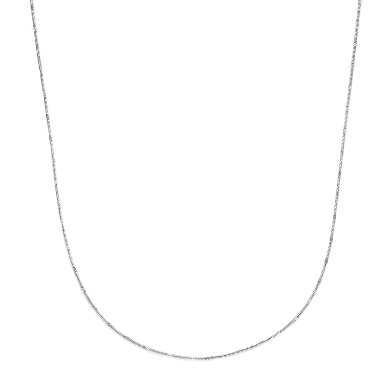 vDam Ketting Slang Rond 1,5 Mm 41 + 4 Cm Zilver Gerhodineerd 1341785