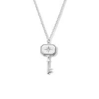 vDam Ketting Sleutel 41 + 4 Cm Zilver Gerhodineerd 1335186