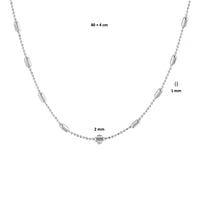 vDam Ketting Staafjes 2,0 Mm 40cm + 4 Cm Zilver Gerhodineerd 1328733  40cm
