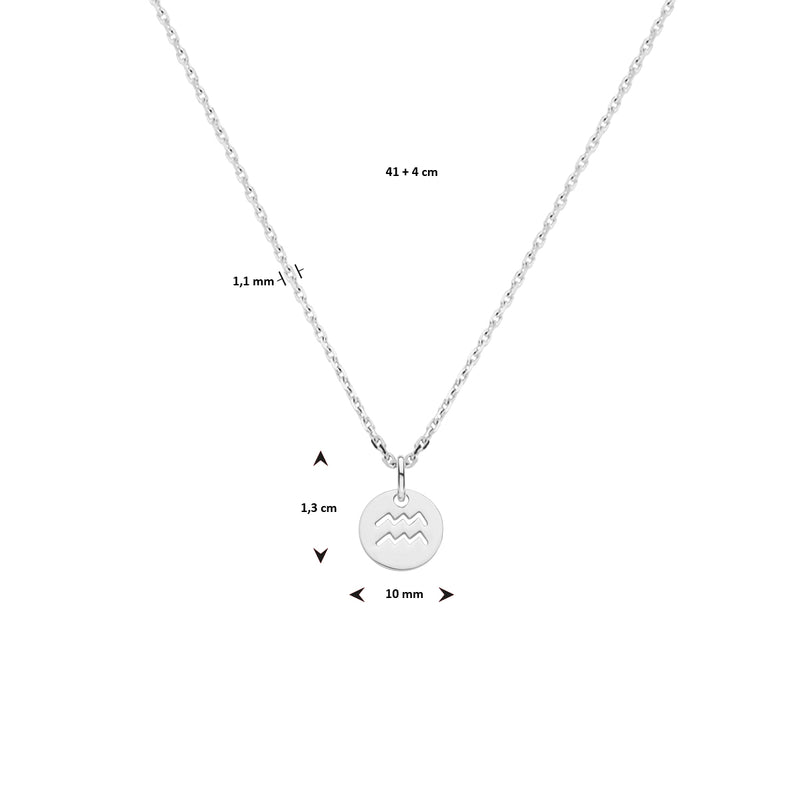 vDam Ketting Sterrenbeeld 41cm + 4 Cm Zilver Gerhodineerd 1335134  41cm