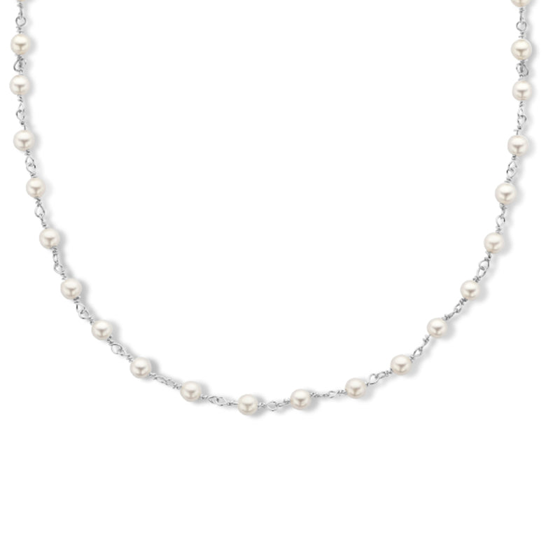 vDam Ketting Synth Parel 3,0 Mm 40 + 4 Cm Zilver Gerhodineerd 1335573