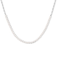 vDam Ketting Synth Parel 3,0 Mm Zilver Gerhodineerd 1335874