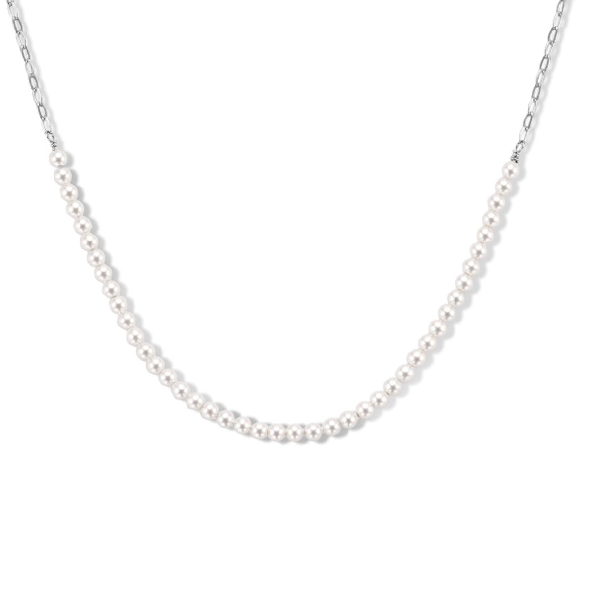 vDam Ketting Synth Parel 3,0 Mm Zilver Gerhodineerd 1335874