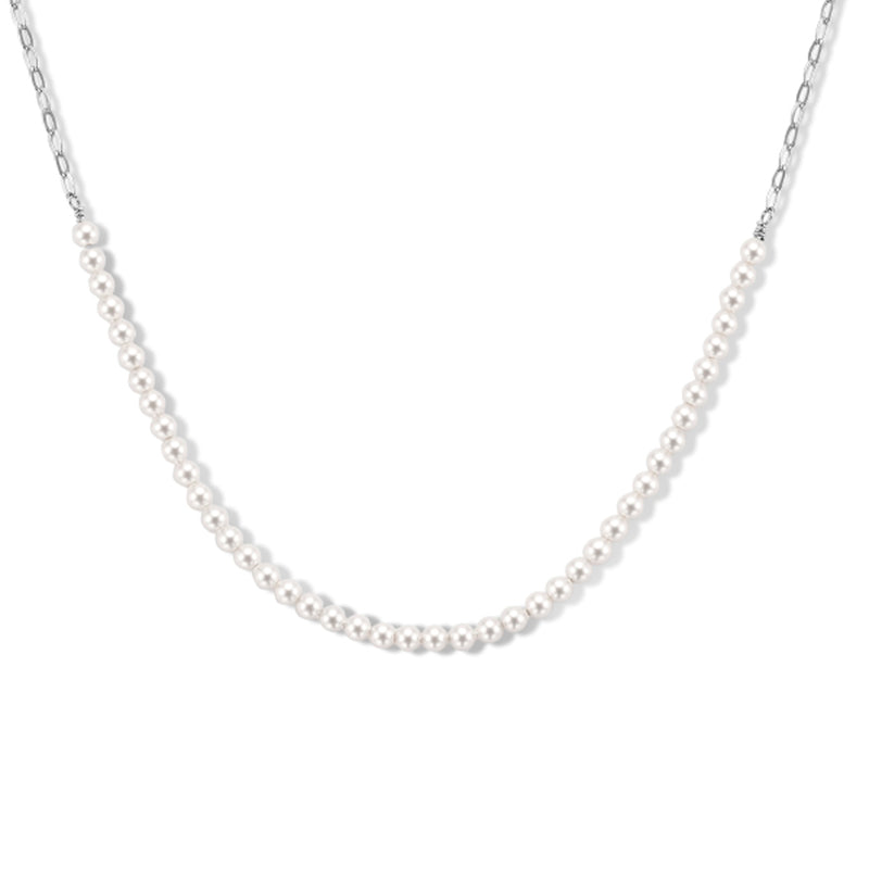 vDam Ketting Synth Parel 3,0 Mm Zilver Gerhodineerd 1335874