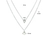 vDam Ketting Synth Parel En Zirkonia 45 Cm Zilver Gerhodineerd 1329108  42cm