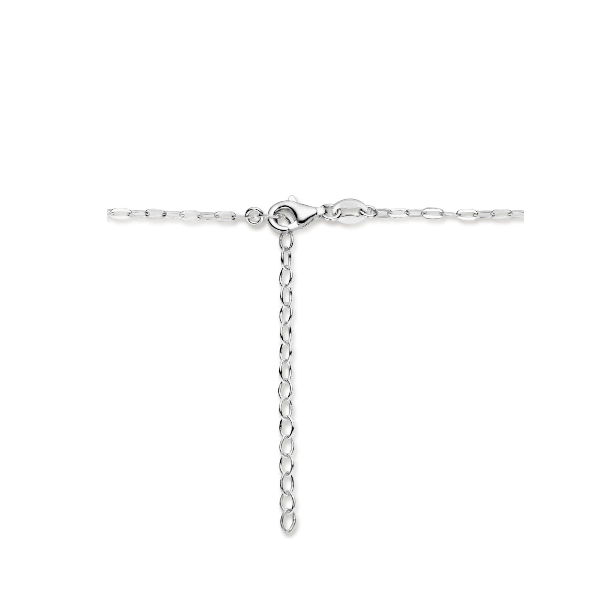 vDam Ketting Synth Parels 40cm + 5 Cm Zilver Gerhodineerd 1336024  40cm