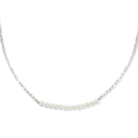 vDam Ketting Synth Parels 40 + 5 Cm Zilver Gerhodineerd 1336024