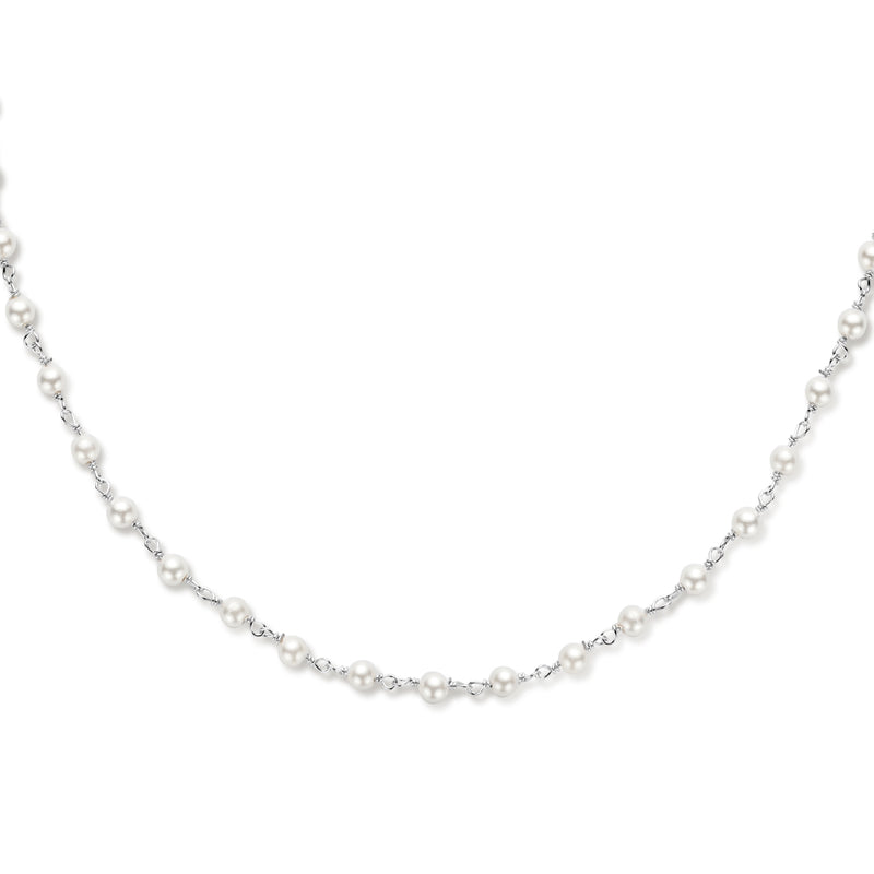 vDam Ketting Synthparels 40 + 5 Cm Zilver Gerhodineerd 1336023