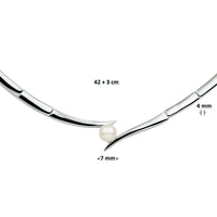 vDam Ketting Tussenstuk Parel 42cm + 3 Cm Zilver Gerhodineerd 1326621  42cm
