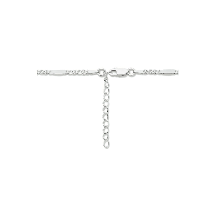 vDam Ketting Valkenoog Met Tussenstuk 2,4 Mm 40cm + 4 Cm Zilver Gerhodineerd 1334838  40cm