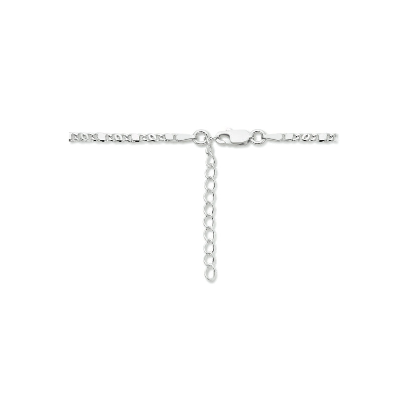 vDam Ketting Valkenoog Met Tussenstuk 2,4 Mm 40cm + 4 Cm Zilver Gerhodineerd 1334840cm  40cm
