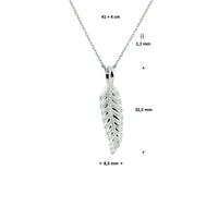 vDam Ketting Veer 41cm + 4 Cm Zilver Gerhodineerd 1328345  41cm