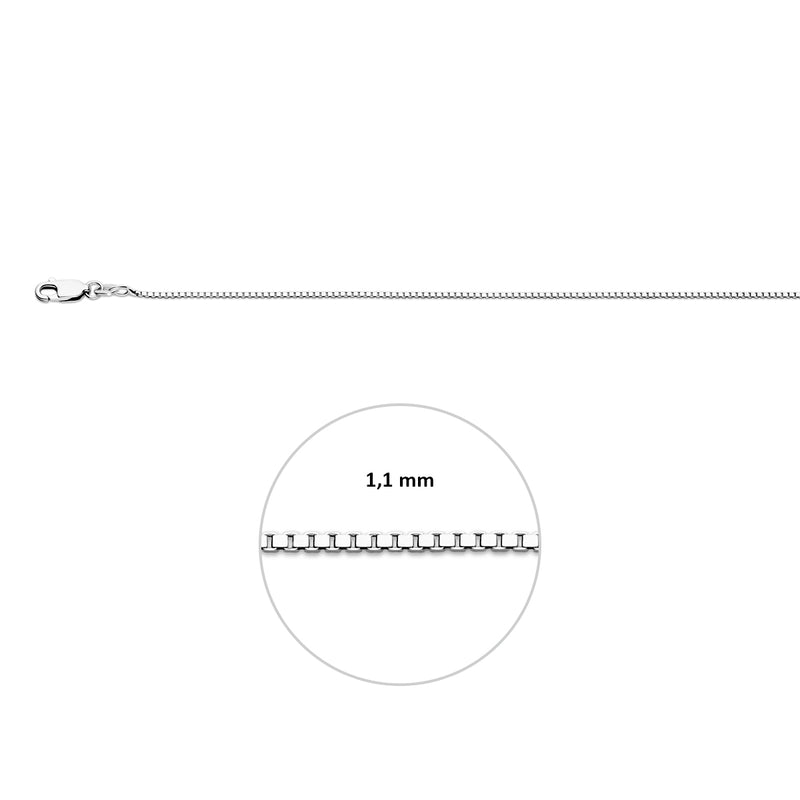 vDam Ketting Venetiaans 1,1 Mm Zilver Gerhodineerd 1329682  38cm