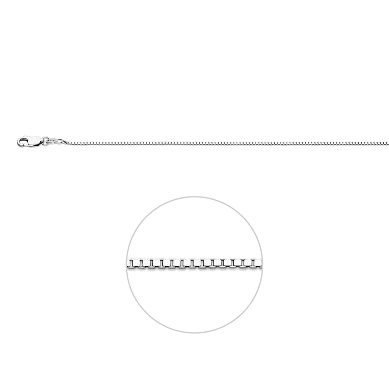 vDam Ketting Venetiaans 1,1 Mm Zilver Gerhodineerd 1340348