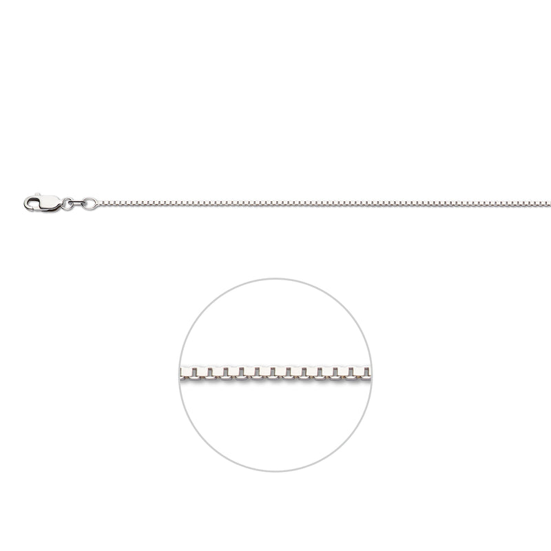 vDam Ketting Venetiaans 1,3 Mm Zilver Gerhodineerd 1330052