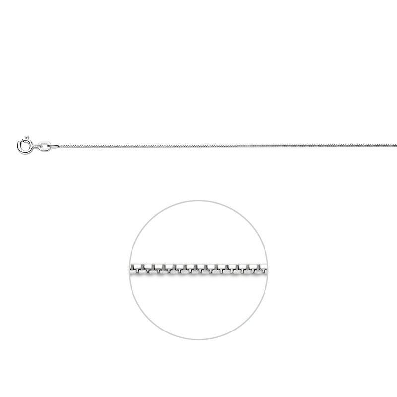 vDam Ketting Venetiaans Bol 0,8 Mm Zilver Gerhodineerd 1329032