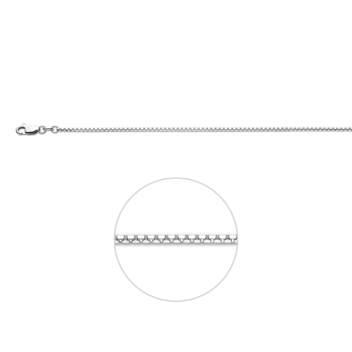 vDam Ketting Venetiaans Bol 1,5 Mm Zilver Gerhodineerd 1329082