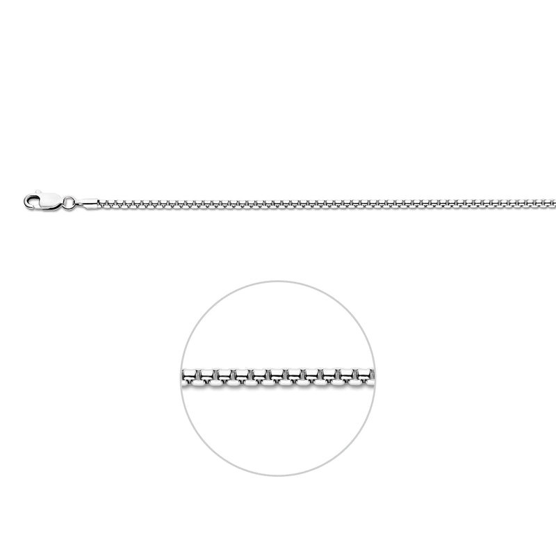 vDam Ketting Venetiaans Bol 2,0 Mm Zilver Gerhodineerd 1329089