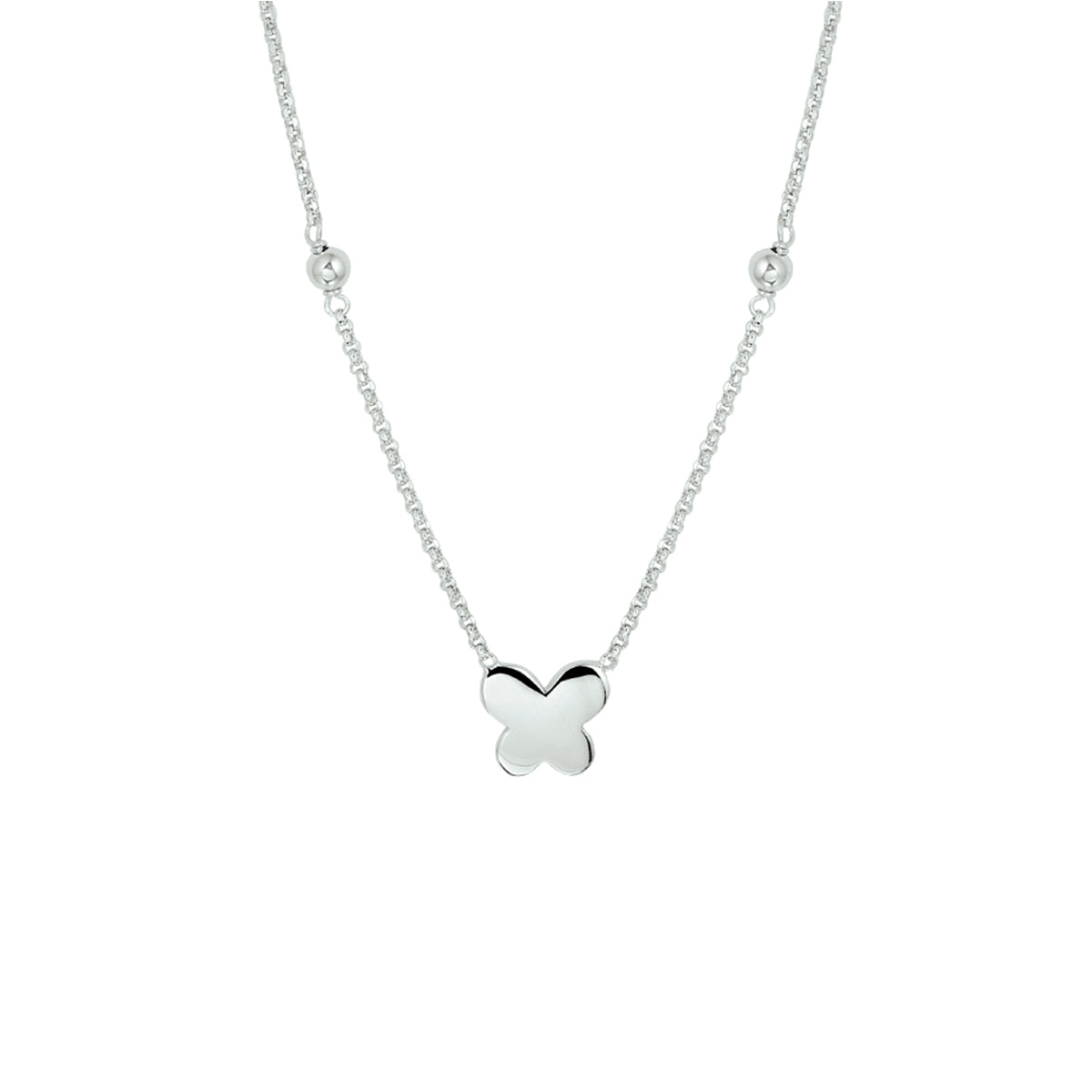 vDam Ketting Vlinder 1,2 Mm 36 + 3 Cm Zilver Gerhodineerd 1329647