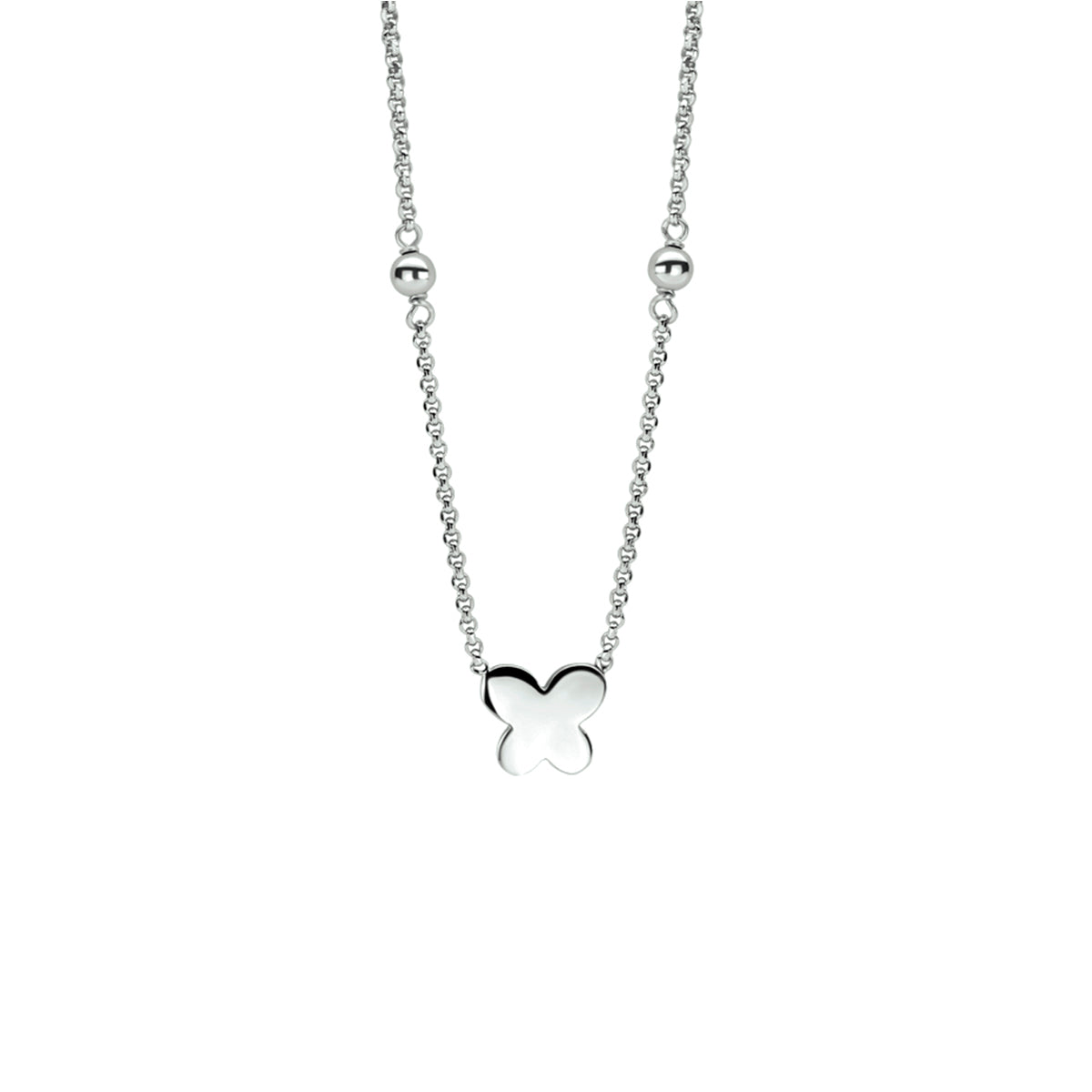 vDam Ketting Vlinder 1,2 Mm 36cm + 3 Cm Zilver Gerhodineerd 1329647  36cm