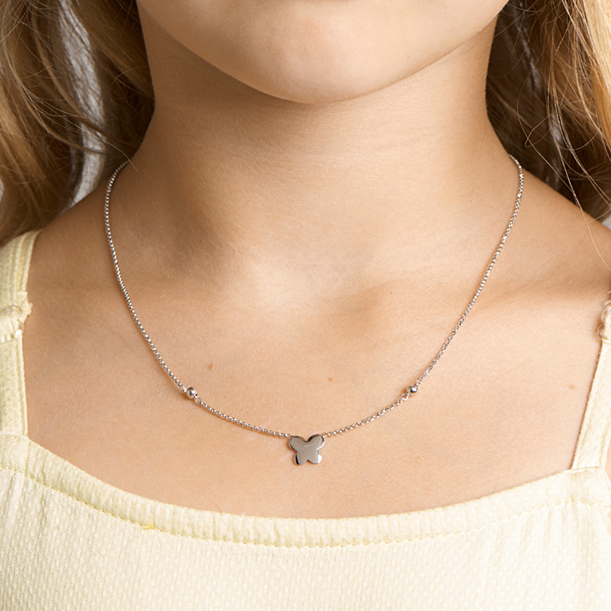 vDam Ketting Vlinder 1,2 Mm 36cm + 3 Cm Zilver Gerhodineerd 1329647  36cm