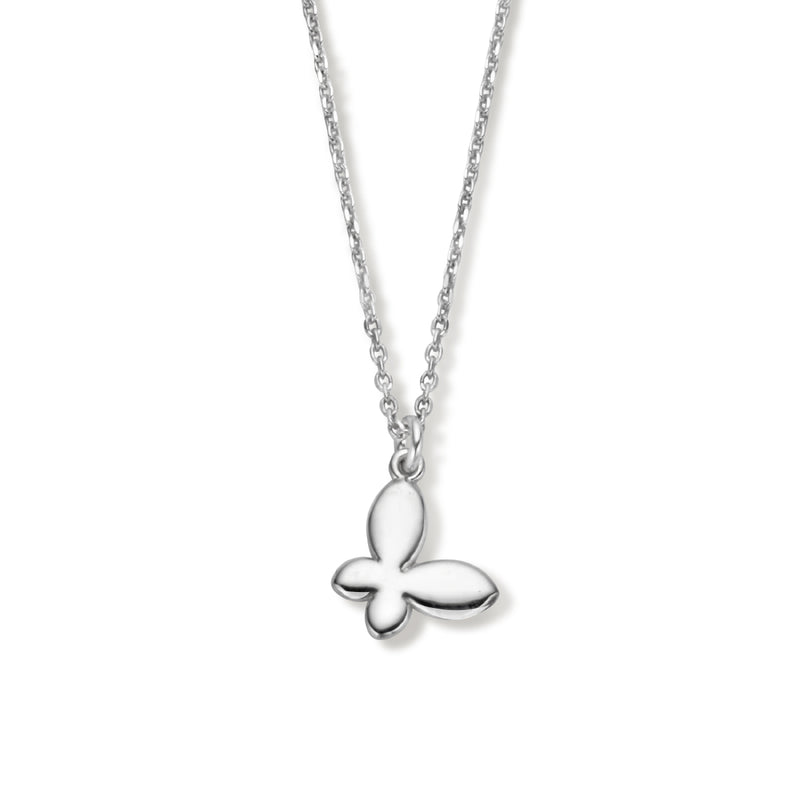 vDam Ketting Vlinder 42 + 3 Cm Zilver Gerhodineerd 1336298