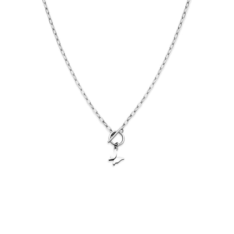 vDam Ketting Vlinder Kapittelslot 42 Cm Zilver Gerhodineerd 1341137