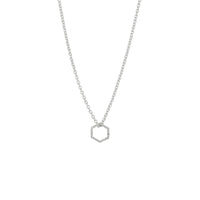 vDam Ketting Zeshoek 40 - 42 - 44 Cm Zilver Gerhodineerd 1333028