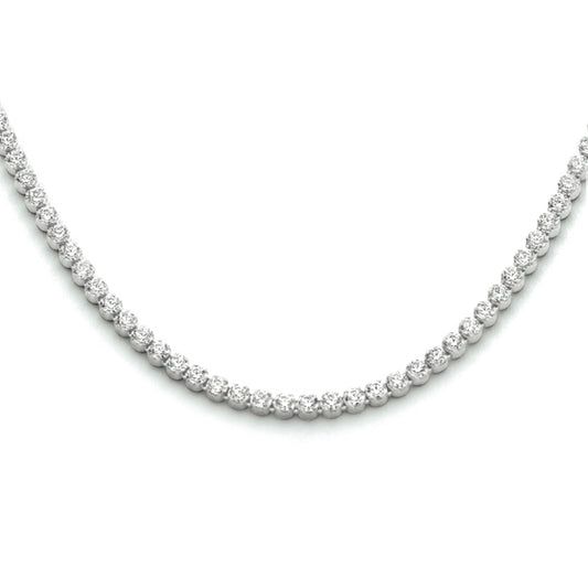 vDam Ketting Zirkonia 2,5 Mm 42 + 3 Cm Zilver Gerhodineerd 1334313