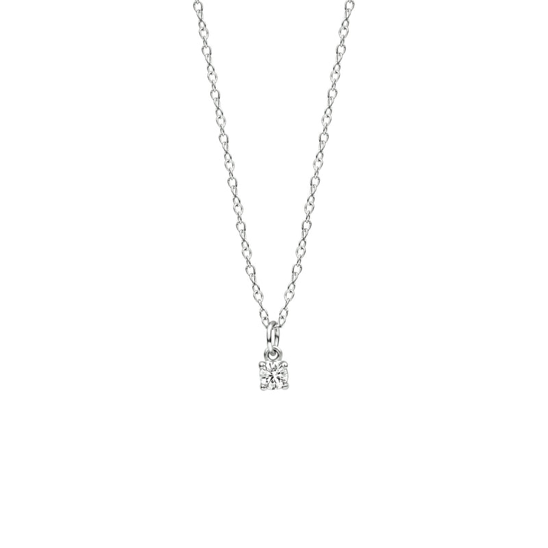 vDam Ketting Zirkonia 40 - 42 - 44 Cm Zilver Gerhodineerd 1333128