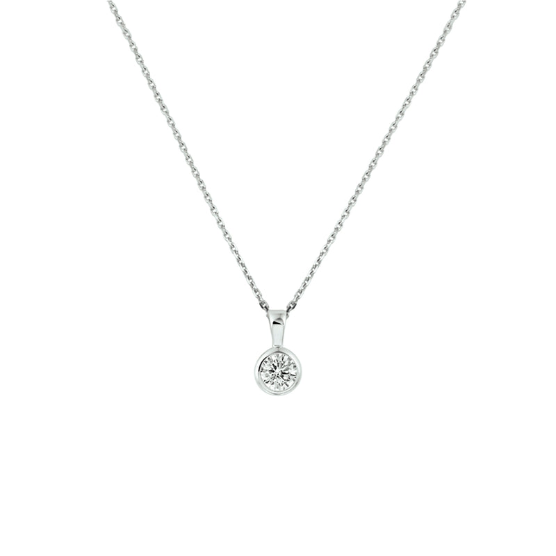 vDam Ketting Zirkonia 41 + 4 Cm Zilver Gerhodineerd 1329192
