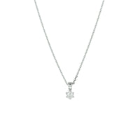 vDam Ketting Zirkonia 41 + 4 Cm Zilver Gerhodineerd 1329482
