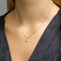 vDam Ketting Zirkonia 41cm + 4 Cm Zilver Gerhodineerd 1329483  41cm