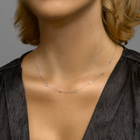 vDam Ketting Zirkonia 41cm + 4 Cm Zilver Gerhodineerd 1333531  41cm