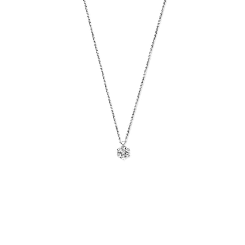 vDam Ketting Zirkonia 41 - 43 - 45 Cm Zilver Gerhodineerd 1341251
