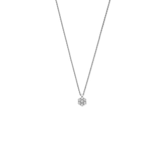 vDam Ketting Zirkonia 41 - 43 - 45 Cm Zilver Gerhodineerd 1341251