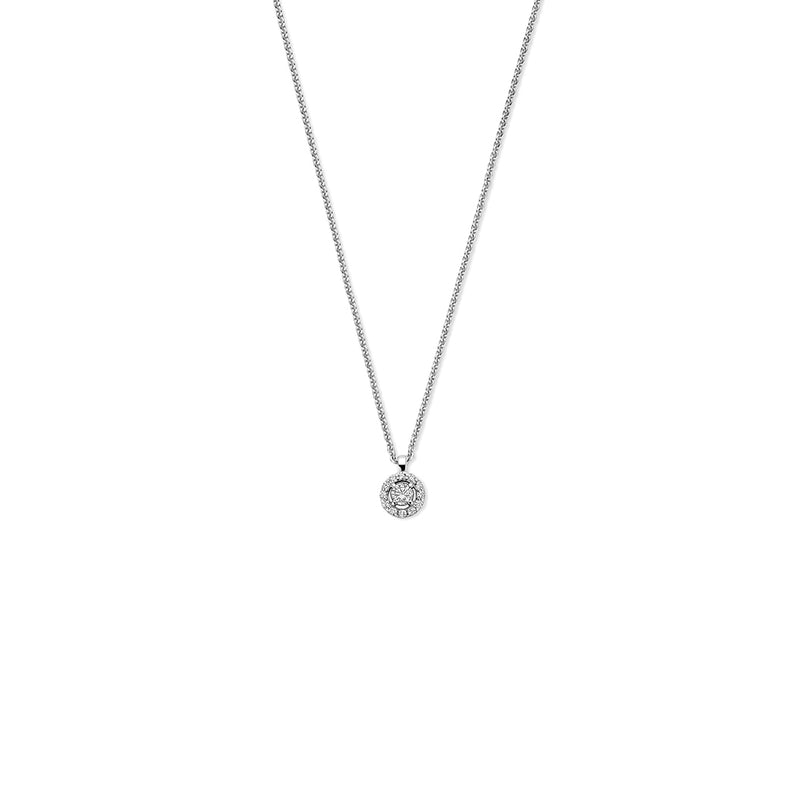 vDam Ketting Zirkonia 41 - 43 - 45 Cm Zilver Gerhodineerd 1341257