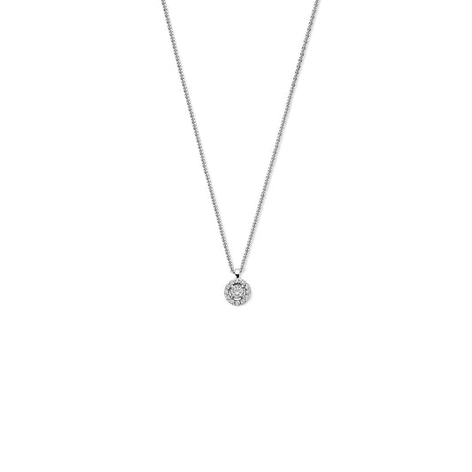 vDam Ketting Zirkonia 41 - 43 - 45 Cm Zilver Gerhodineerd 1341257
