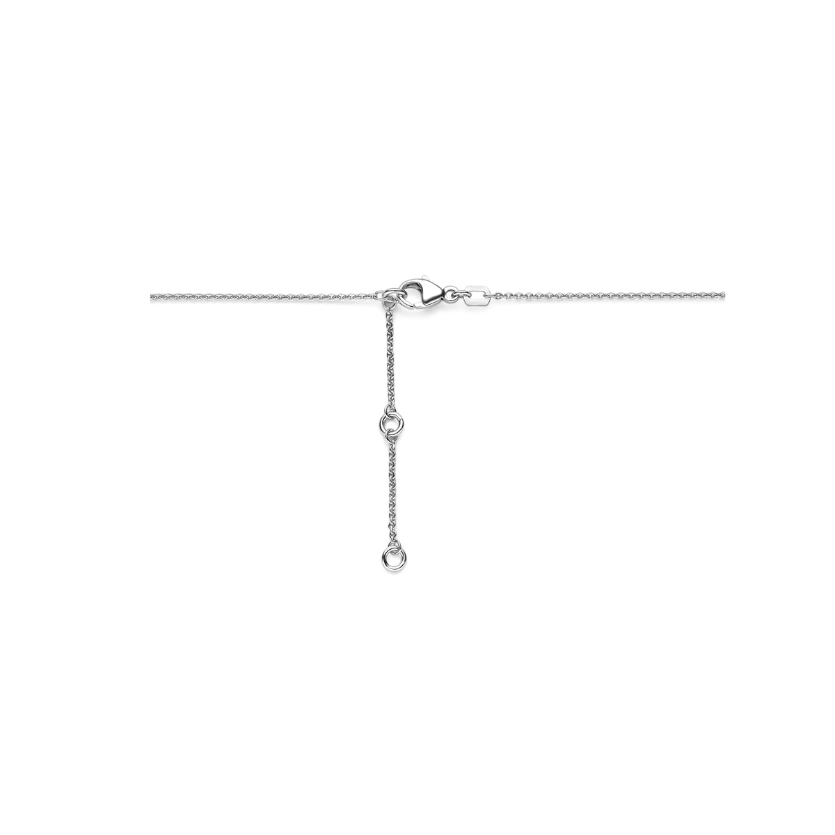 vDam Ketting Zirkonia 41cm - 43 - 45 Cm Zilver Gerhodineerd 1341cm257  41cm