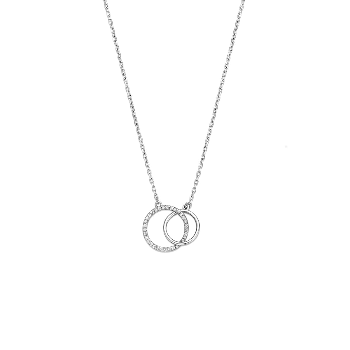 vDam Ketting Zirkonia 41 - 43 - 45 Cm Zilver Gerhodineerd 1341577